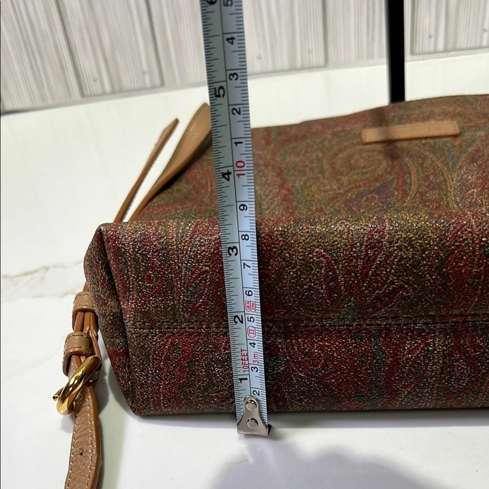 Etro Brown and Tan Paisley Crossbody Bag